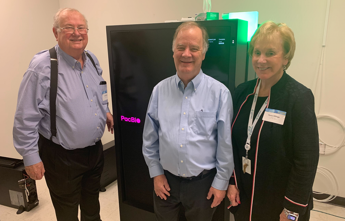 Penny and Jay Billings support the purchase of a powerful new DNA sequencer
