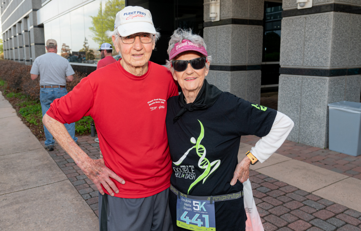 Jean and Mac McCrady at Double Helix Dash